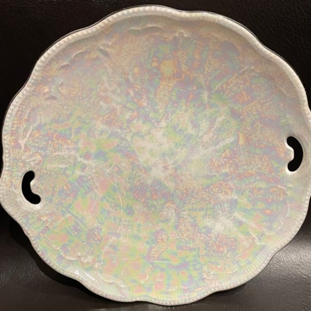Vintage 20s Union K Porcelain plate/platter CzechoSlovakia lustreware